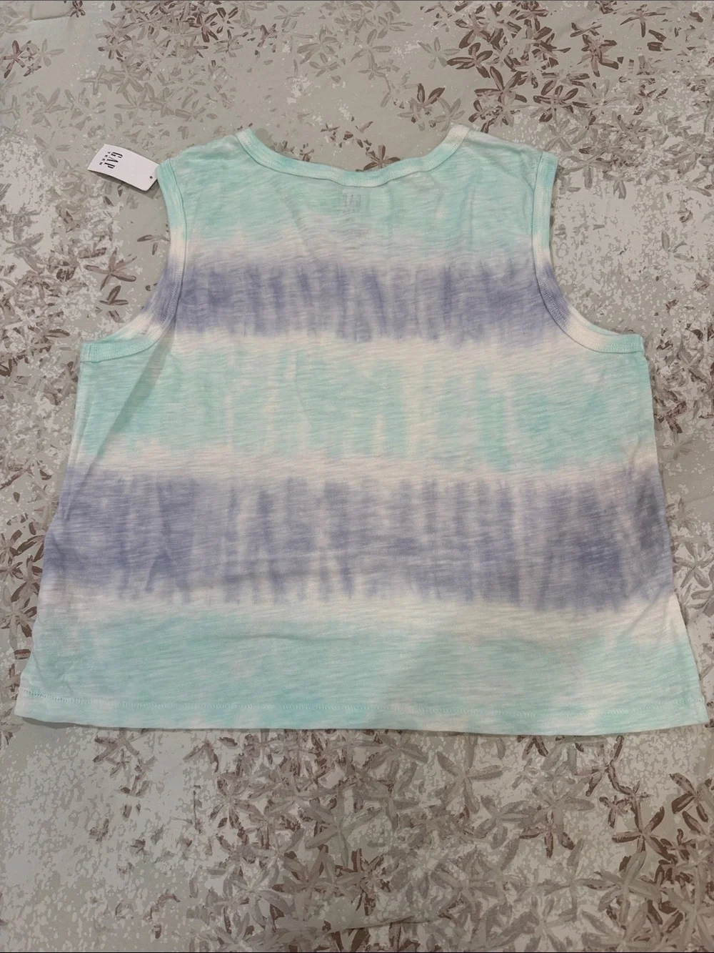 GAP Kids Sleeveless Tie-Dye Tank in Aqua and Lavender